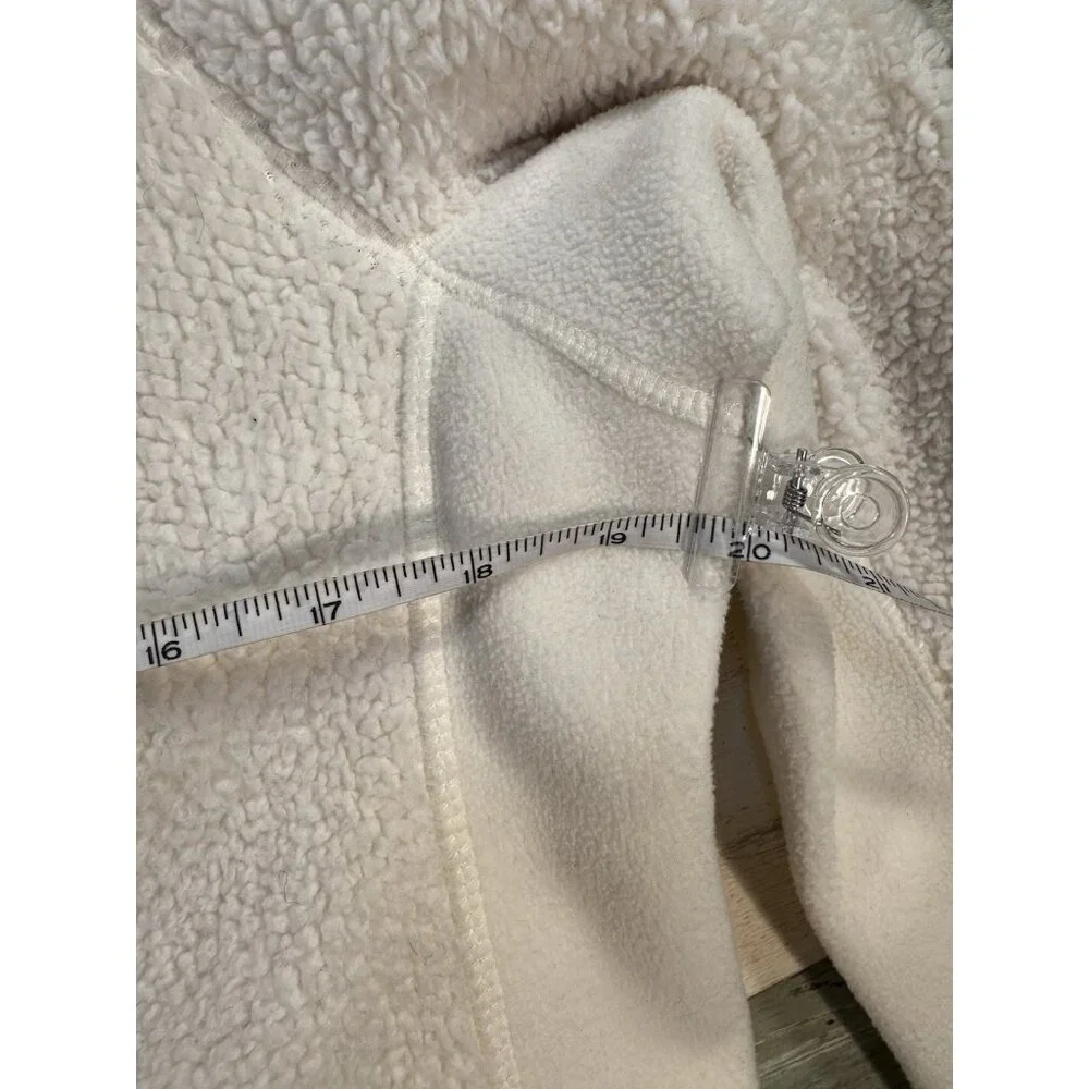 Faded-Glory Women's White Fleece Zipper Sweater Jacket Size M - Picture 12 of 14
